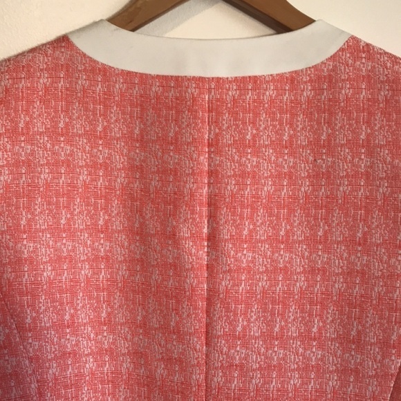 Nwt Le Suit tropical blooms papaya white blazer jacket size 10 - Picture 7 of 11